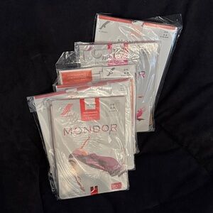 6 prs Mondor Performance Dance Tights - Pink/Tan/White new Size 6-8 child